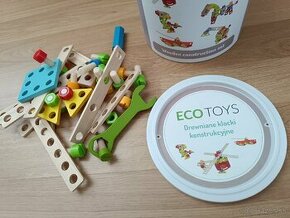 Drevená stavebnica šrobovacka ECO toys