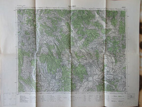 Mapa Lučenec, Fiľakovo, Málinec, Poltár, Divín r. 1945
