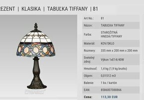 Stolná lampa Tiffany - 1