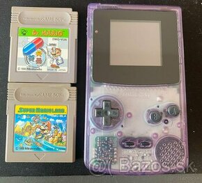 GameBoy Color Clear Purple IPS displej