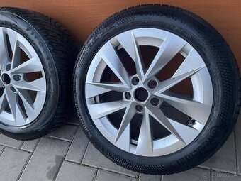 Orig.skoda alu disky 5x112 205 55 R17 Zimné - 1