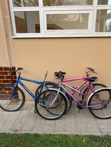 Horský bicykel 3ks + kolesá + súciastky