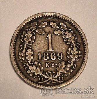 1 Grajciar 1869 K.B František Jozef I.