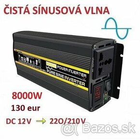 Menic napetia z autobaterie z 12V na 220V (8000W)