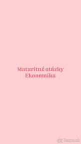 Maturitné otázky - ekonomika