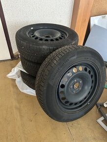 Plechové disky 5x112 + zimné gumy Continental 215/65 r17