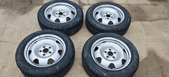 Plechové disky VW 5x120 a zimné Dunlop 215/60 R17C - 1