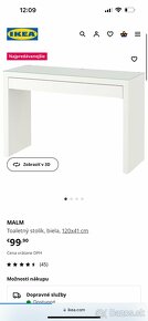 Ikea malm kozmeticky stolik