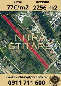 Na predaj investičný pozemok Nitra- Štitáre 2256 m2 - 1