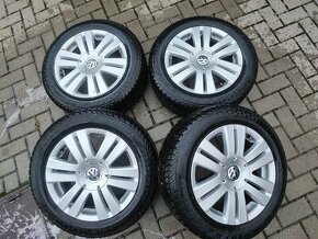 Predám celoročnu sadu kolies 206/55R16 rozteč 5x112 R16 - 1