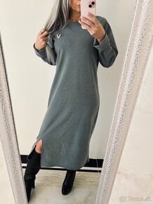 Dámske OVERSIZE maxi šaty Grey