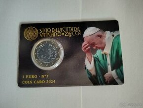 1 euro 2024 Vatikán BU karta č.3