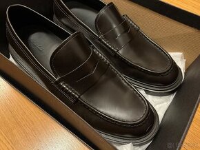 Nové Massimo Dutti PENNY LOAFERS - hnedé