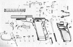 Predám jednotlivé diely pre vz82 CZ83 9mm Makarov Browning - 1