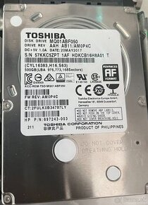 interný disk Toshiba 2,5 - 500 GB