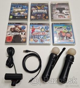 PlayStation 3 Move set - 2x pohybový ovládač+ 6 hier - 1