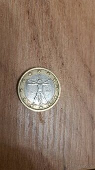 1 euro mince Leonardo 2002 italy