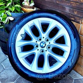 alu R17 5x112, senzory tlaku, letné pneu 205/55, orig. BMW 2