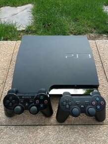 PS3 Slim, 2 ovládače, vela hier