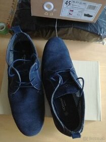 Pánske kožené topánky modre 45