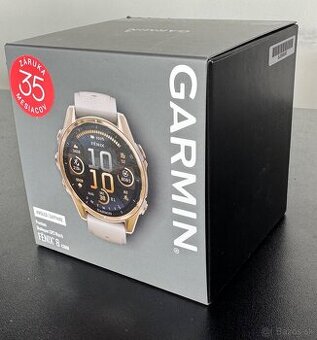 Garmin Fenix 8 43mm, AMOLED Sapphire, Soft Gold