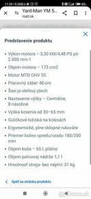 Motorová kosačka s pojazdom - 1