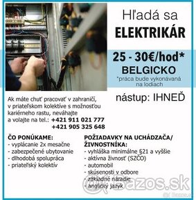 HĽADÁME ELEKTRIKÁROV