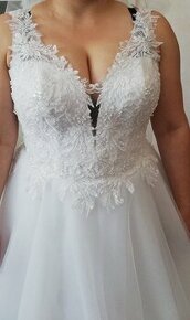 NOVE Svadobné šaty veľ. 46-48 biele - 1