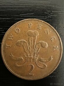 2 Pence 0.02 GBP II. Elizabeth 1989
