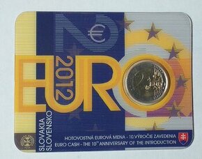 2 € 2012 10 rokov Euro meny zberateľská karta