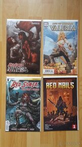 4x komiks -- Red Sonja, Barbar Conan - všetko Anglický jazyk