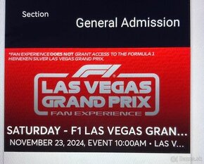 Fan Experience- F1 - LAS Vegas