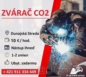 ❗️HĽADÁME ZVÁRAČOV CO2❗️UBYTOVANIE ZADARMO ❗️