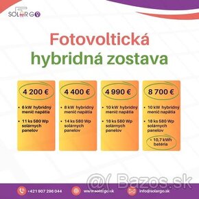 FOTOVOLTICKÁ ZOSTAVA 10kW fotovoltaika