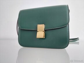 Predám crossbody kabelku, kožená, zelená