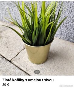 Dekoračné zlate koflíky