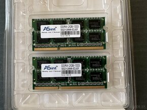 DDR3 2GB a 1GB RAMky do notebooku