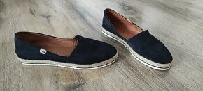 Tmavomodré kožené espadrilky veľ. 42