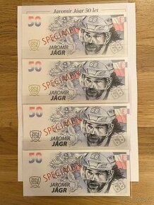 4x bankovka Jaromír Jágr 50 - SPECIMEN, séria A,B,C,D50