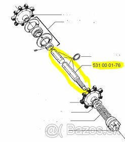 železný kůň Husqvarna - Poloosa pojezdu , Johnsered atd - 1