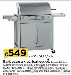 Plynový gril značky Barbecook Brahma inox 5.2 - 1