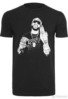 Nové tričko Merchcode Gucci Mane Pinkies Up Tee black veľkos