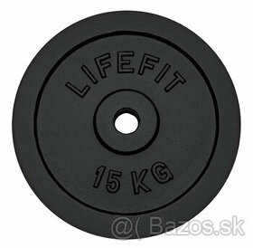 Kotúč LIFEFIT 15kg, kovový, pre 30mm tyč