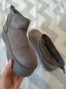 Snehule na platforme v style ugg - 1