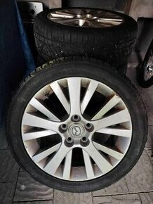 alu disky mazda 5x114,3 plus zimné pneumatiky 215 50 R17 - 1