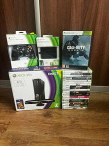 Xbox 360 Slim + Kinect+ HDD + 22 hier