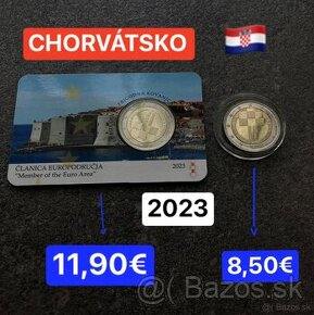 2 eurové mince Chorvátsko 2024