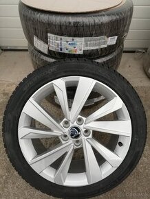 17" 5x100 r17 Alu disky Škoda Fábia zimné pneu 215/45 r17