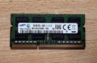 8GB - DDR3 - PC3-12800 - 1600MHz - SODIMM - Samsung