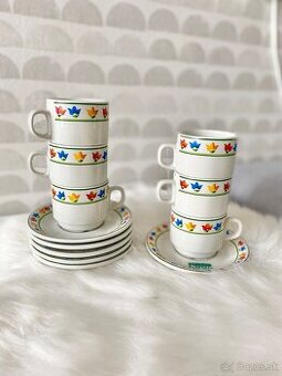 Retro taliansky porcelánový espresso set Tognana